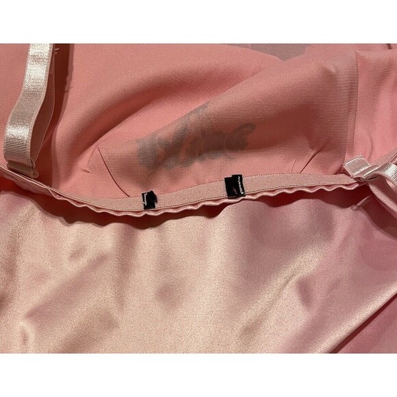 Vintage Arcane Destroy Havoc Logo Pink Satin Lace Slip Dress Nightgown - Picture 15 of 15